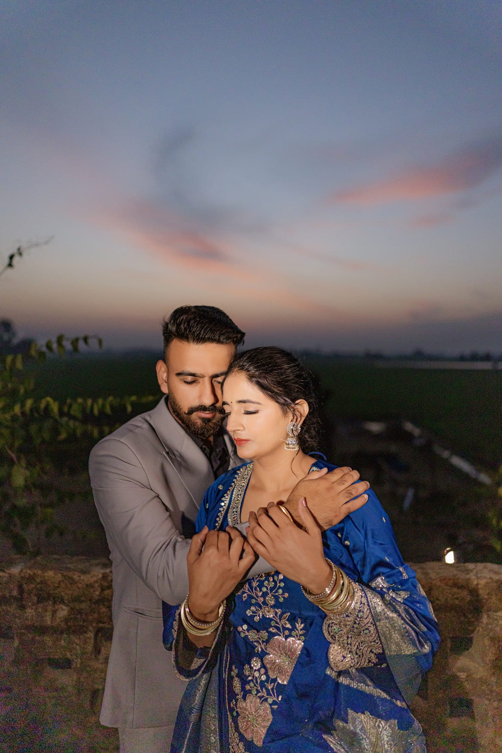 A couple portrait in soft natural daylight